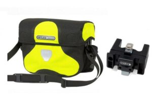 ORTLIEB Ultimate 6M HighVisibility - reflexní řídítková brašna + Mounting Set se zámkem Ortlieb