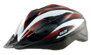 Sulov Jr-race-b černo-bílá dětská cyklo helma Sulov
