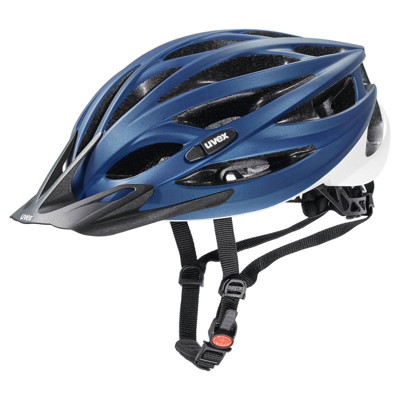Uvex Oversize Blue-white Mat 2020 cyklistická helma + reflexní sada Uvex