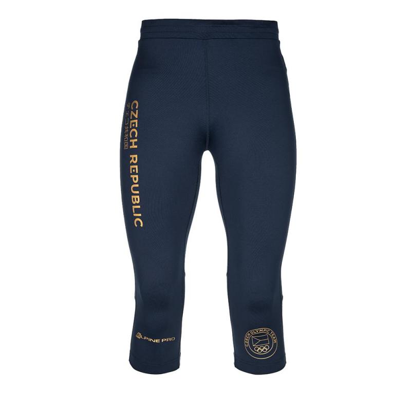 Alpine Pro KADAN pánské běžecké capri legíny Alpine Pro