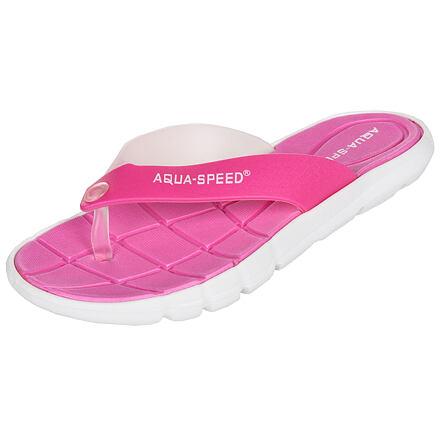 Aqua-Speed Bali dámské žabky růžová-bílá Aqua-Speed