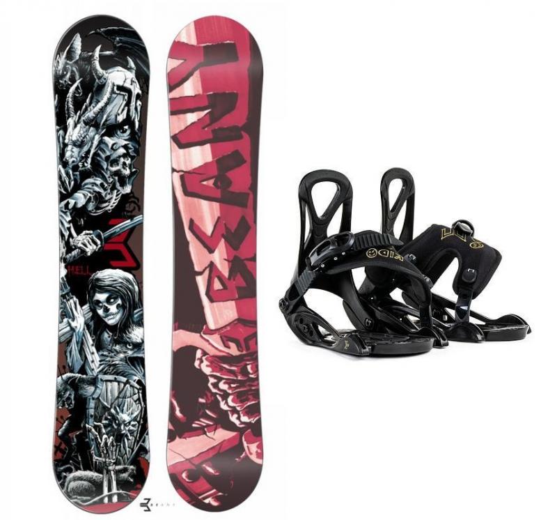 Beany Hell snowboard + Beany Kido dětské vázání Beany