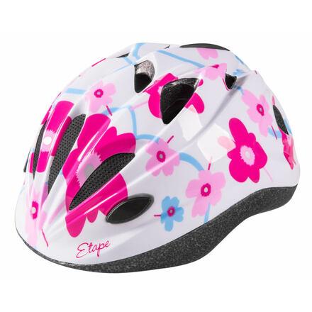 Etape Pony dětská cyklistická helma bílá-růžová Etape