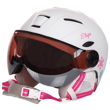 Etape Rider PRO dětská lyžařská helma bílá-růžová Etape