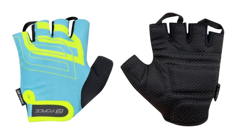 Force SPORT modré-fluo cyklorukavice FORCE