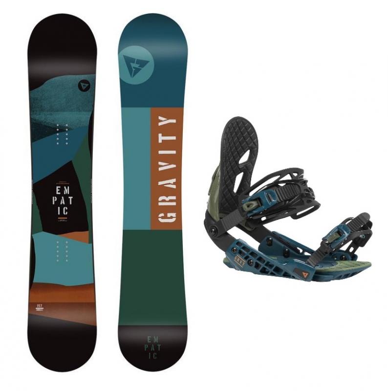 Gravity Empatic 21/22 snowboard + Gravity G2 black/blue/olive vázání + nářadí zdarma Gravity