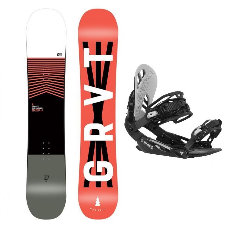 Gravity Madball 21/22 pánský snowboard + Gravity G1 black/light grey vázání + nářadí zdarma Gravity