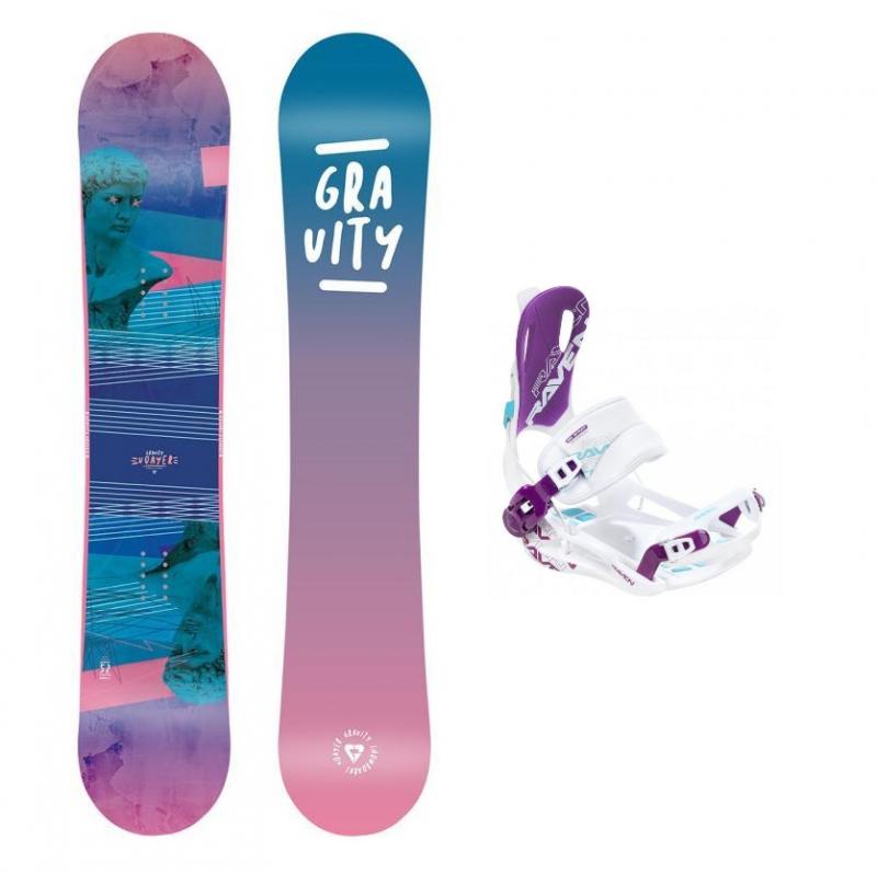 Gravity Voayer 21/22 dámský snowboard + Raven FT 270 white/violet vázání Gravity