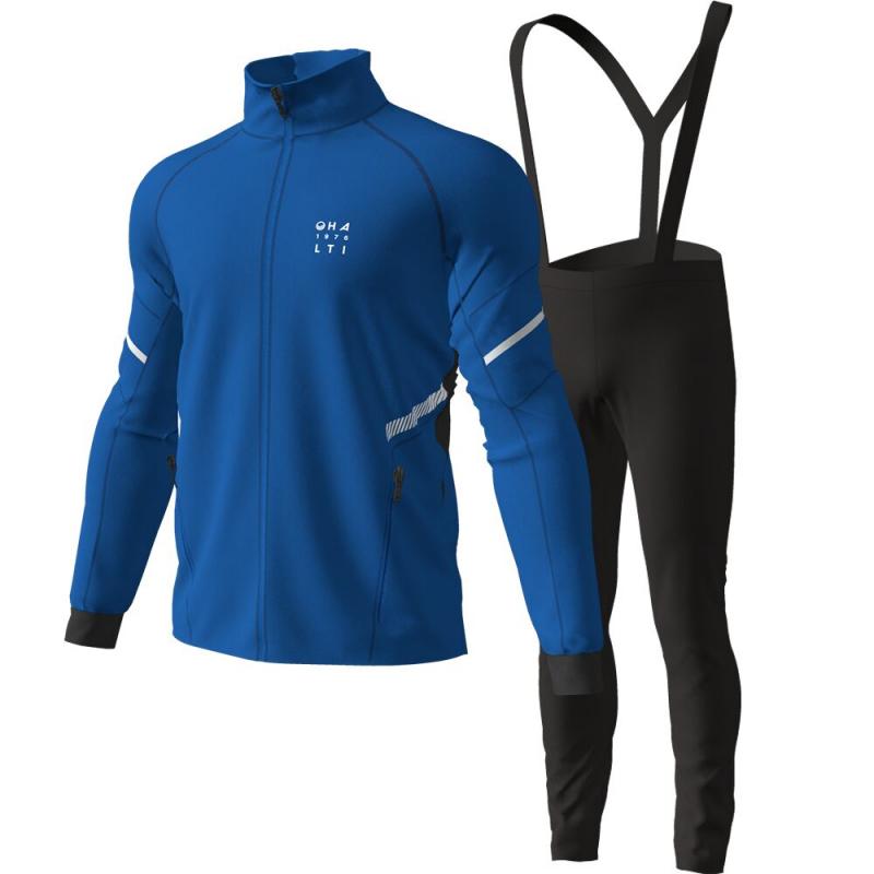 Halti Seefeld M XCT Softshell 2021 modrý pánský běžecký set + sleva 300