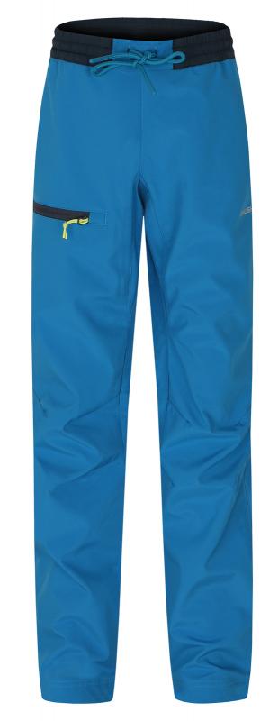 Husky Zane Kids modré dětské softshellové kalhoty HUSKY