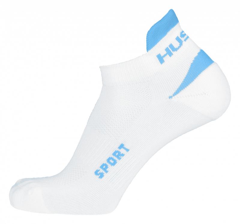 Husky Sport bílé/modré ponožky HUSKY