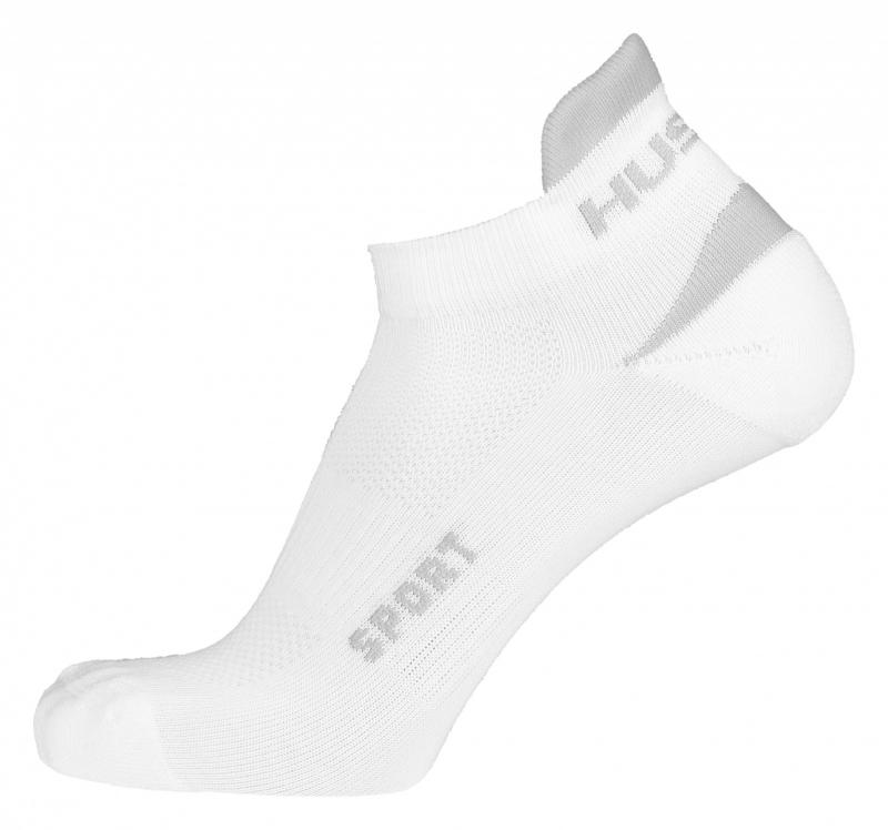 Husky Sport bílé/šedé ponožky HUSKY