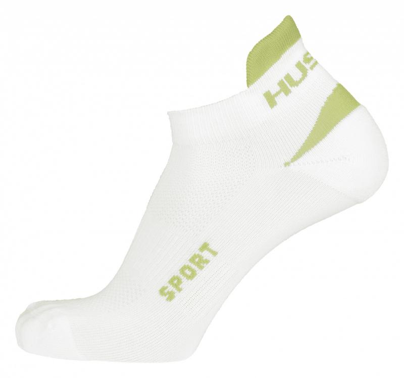 Husky Sport bílé/sv. zelené ponožky HUSKY