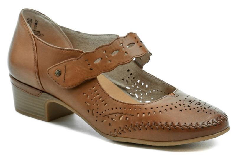 Jana 8-24312-26 hnědé nadměrné lodičky šíře H Jana
