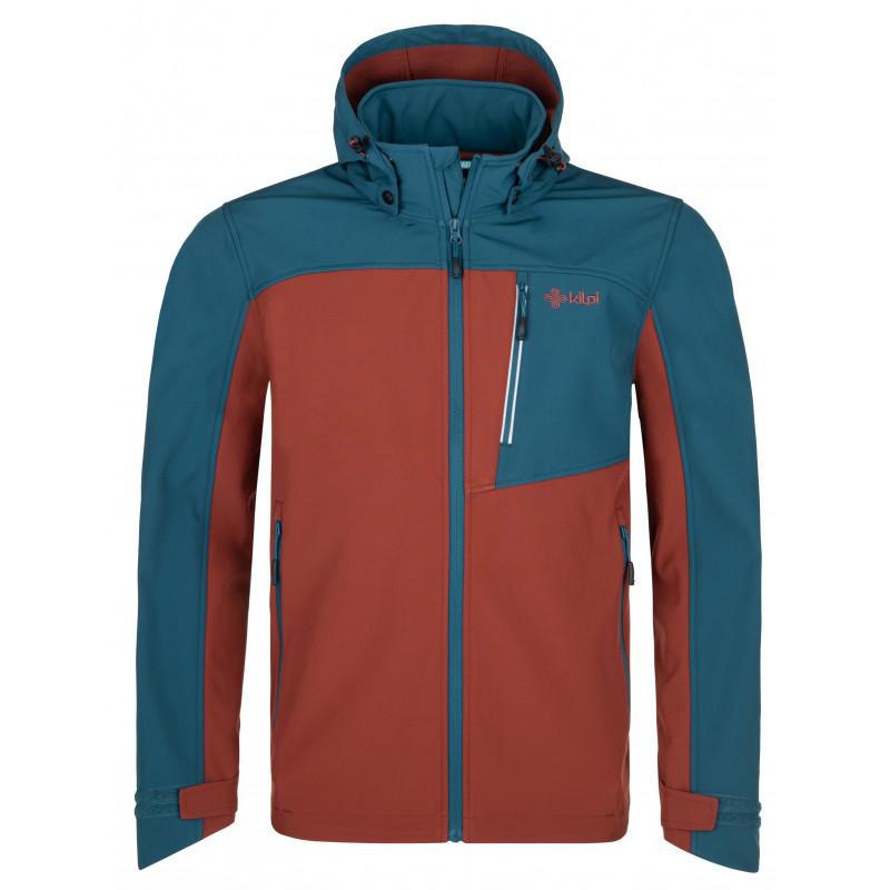 Kilpi RAVIO-M tmavě červená pánská softshell bunda + šátek Kilpi Kilpi