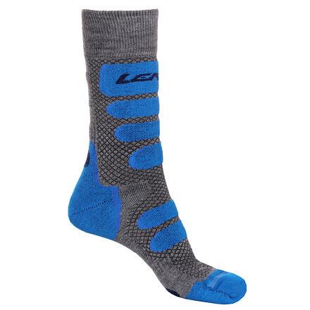 Lenz X Country 2.0 lyžařské ponožky šedá-modrá Lenz