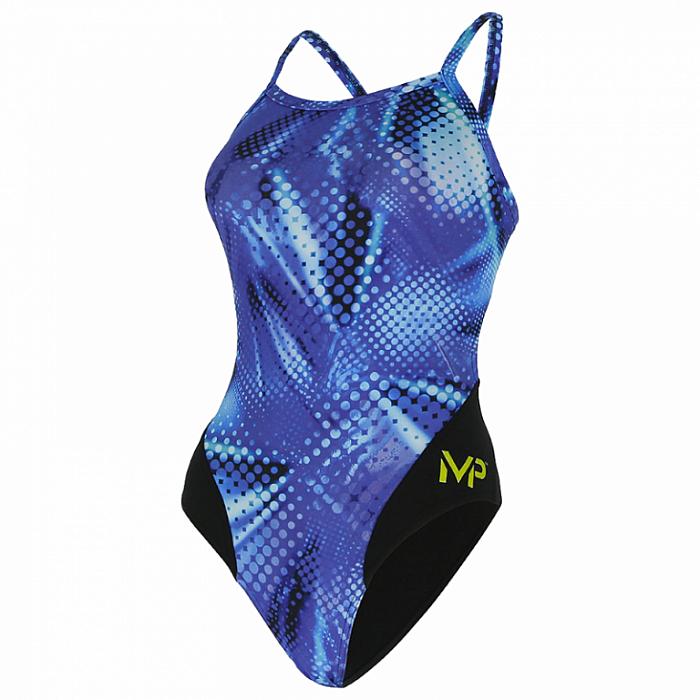 Michael Phelps Dívčí plavky MESA LADY MID BACK - multicolor/modrá Michael Phelps