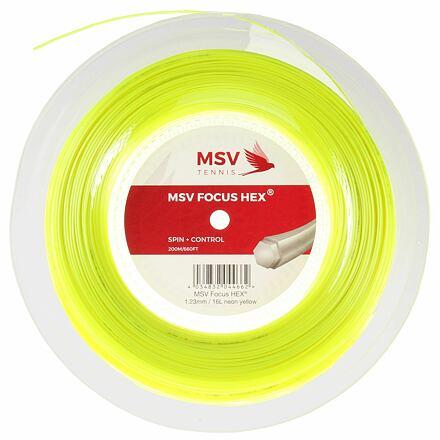 MSV Focus HEX tenisový výplet 200 m žlutá neon MSV
