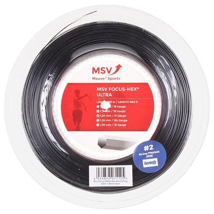 MSV Focus HEX Ultra tenisový výplet 200 m černá MSV