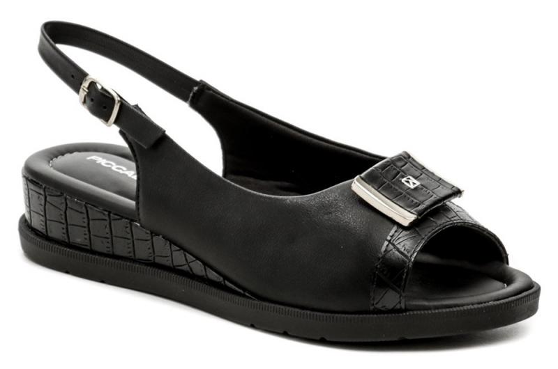 Piccadilly 458011-3 černé dámské sandály na klínku Piccadilly