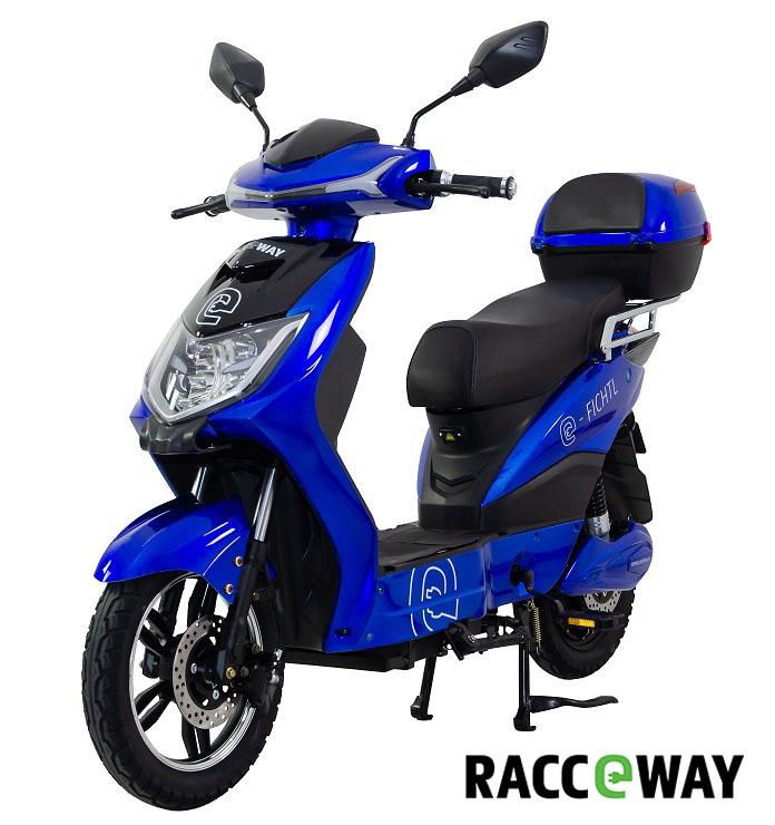 RACCEWAY Elektroskútr E-fichtl modrý-lesklý s baterií 12Ah + sleva 1500