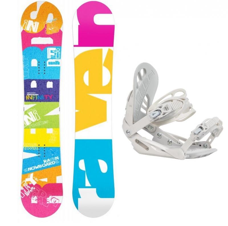 Raven Infinity Rocker 2019 snowboard + Gravity G1 Lady ghost white vázání Raven