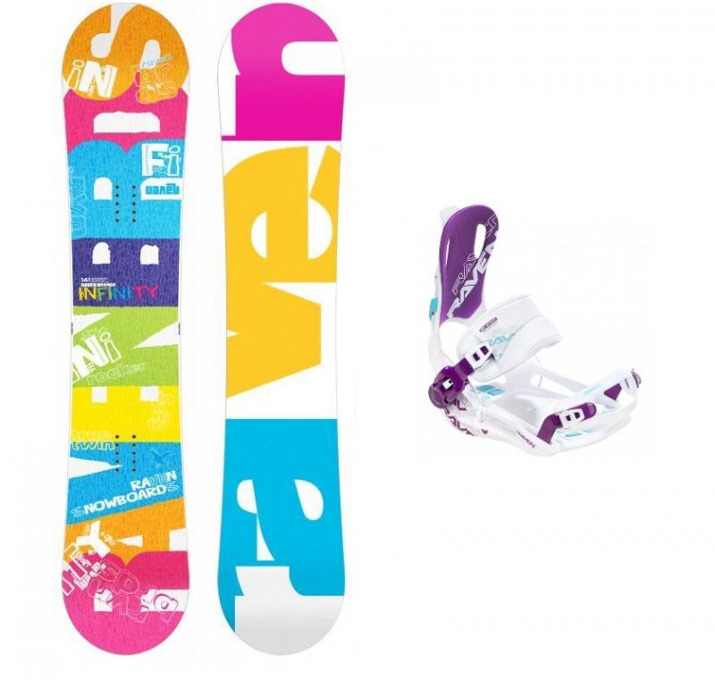 Raven Infinity Rocker 2019 snowboard + Raven FT 270 white/violet vázání Raven