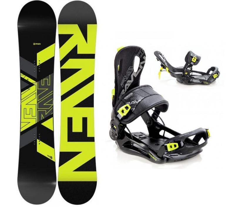 Raven Patrol pánský snowboard + Raven Fastec FT 270 black/lemon snowboardové vázání Raven