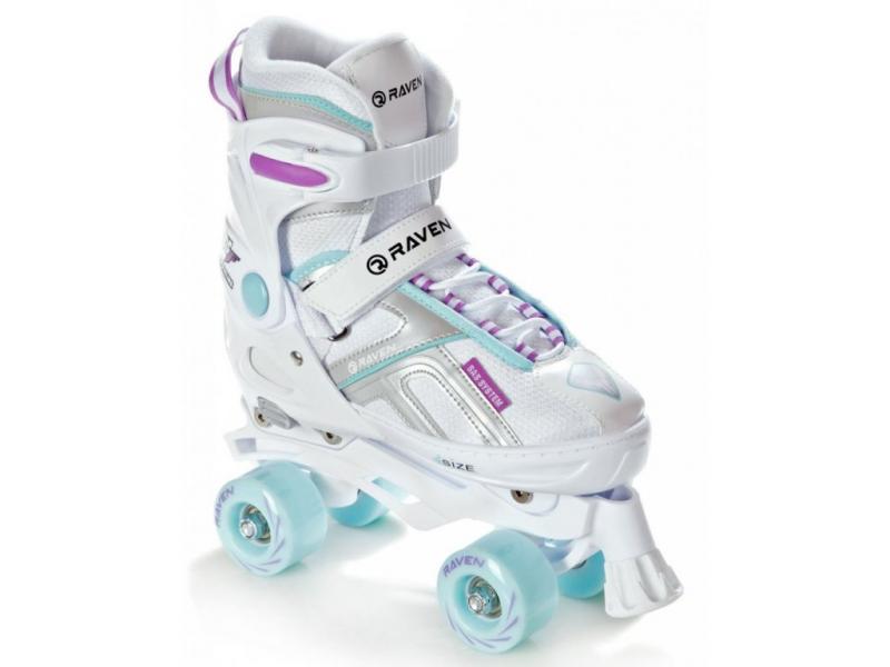 Raven Pulse mint/white/violet trekové brusle Raven