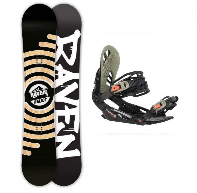 Raven Relict snowboard + Gravity G1 black/chilli/pepper vázání Raven