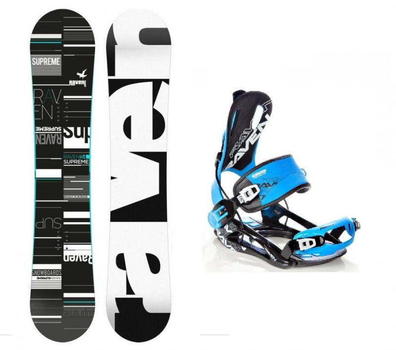 Raven Supreme black/mint dámský snowboard + Raven Fastec FT 270 blue vázání Raven