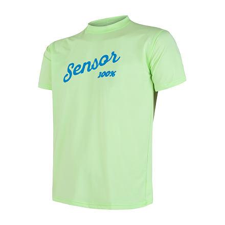 Sensor Coolmax Fresh Pt Logo světle zelené pánské triko krátký rukáv Sensor