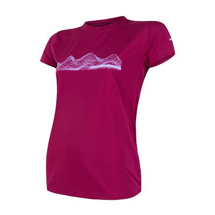 Sensor Coolmax Fresh Pt Mountains lilla dámské triko krátký rukáv Sensor