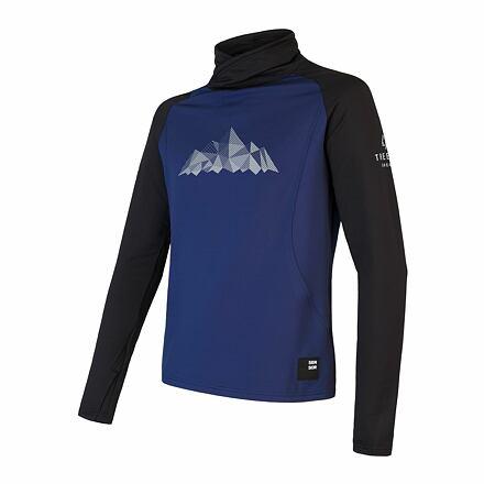Sensor Coolmax Thermo Mountains deep blue/černá pánská mikina Sensor