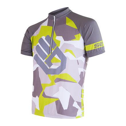 Sensor Cyklo Camo zelený pánský dres krátký rukáv Sensor