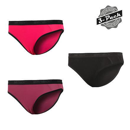 Sensor Double Face 3-pack černé/lilla/magenta dámské kalhotky Sensor