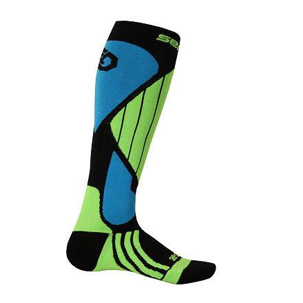 Sensor Ponožky Snow Pro Merino Černá/zelená/modrá Sensor