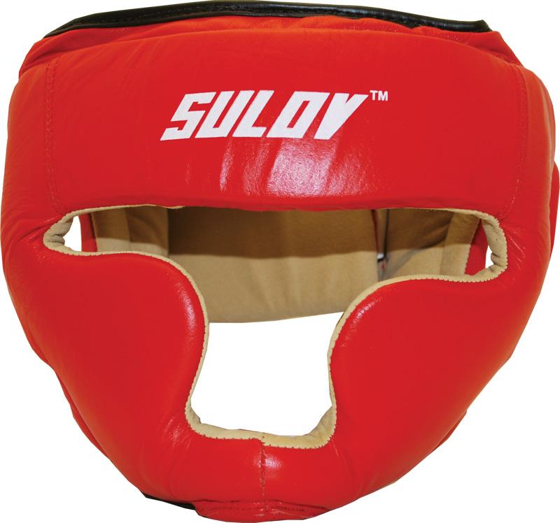 Sulov Box chránič hlavy uzavřený kožený červený Sulov