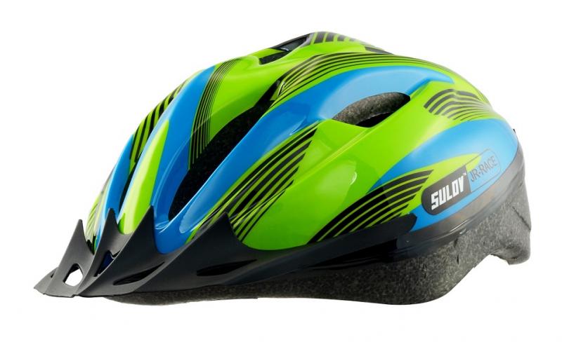 Sulov Dětská cyklo helma Jr-race-b modro-zelená Sulov