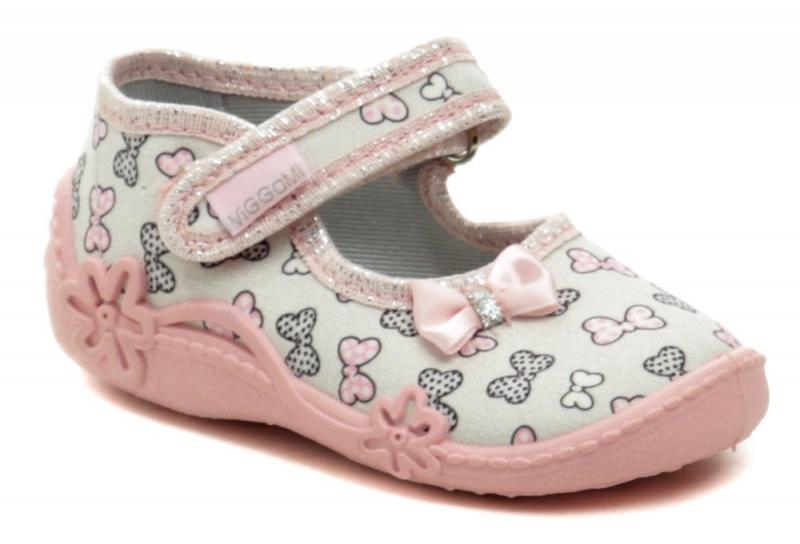 Vi-GGa-Mi růžové dětské plátěné sandálky TOSIA Vi-GGa-Mi