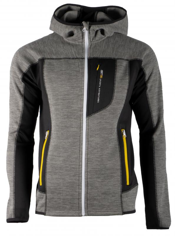 GTS 3018 M S20 - Pánská fleece mikina s kapucí - graphite GTS