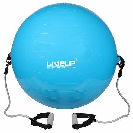 LiveUp Flex LS3227 gymball s expandery modrá LiveUp