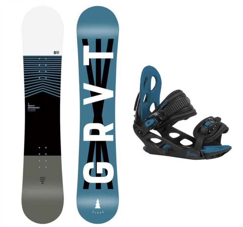 Gravity Flash 21/22 dětský snowboard + Gravity G1 Jr black/blue vázání Gravity
