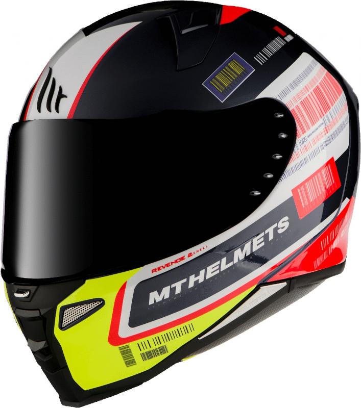 MT Helmets Revenge 2 RS černo-bílo-žluto-červená Integrální přilba + sleva 300