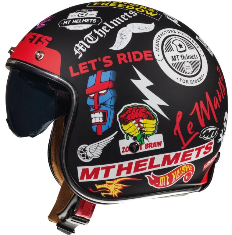 MT Helmets LeMans 2 SV Anarchy černá matná otevřená přilba Mt Helmets