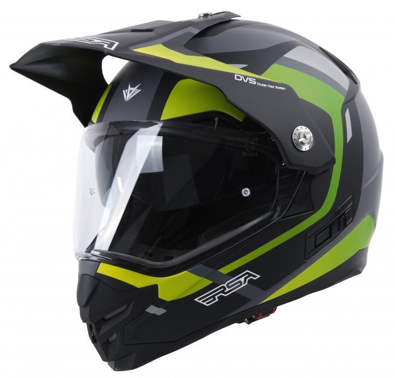 RSA Enduro přilba MX-01 EVO černo-šedo-fluo zelená + sleva 300