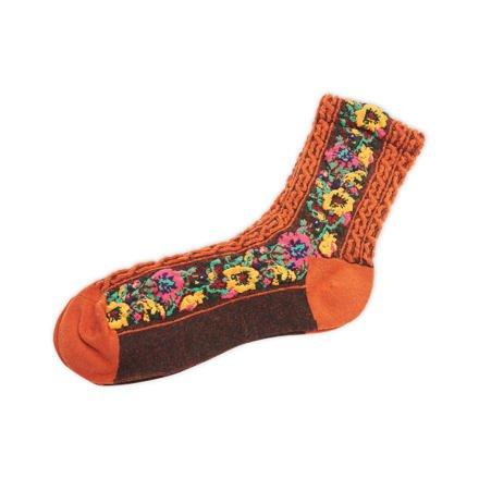 Vlnka Bavlněné ponožky Folklór 1 Pár Oranžová Vlnka