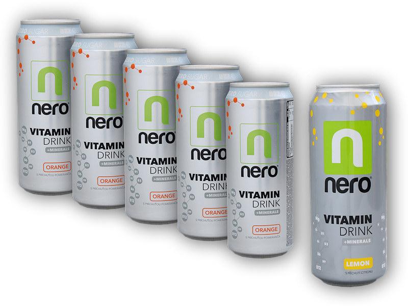 NeroDrinks 5x Nero Active ZERO 330ml + 1x 500ml ZDARMA NeroDrinks