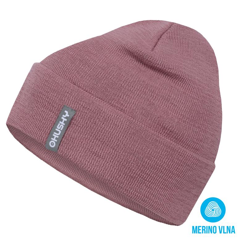 Husky Dámská merino čepice Merhat 4 růžová HUSKY