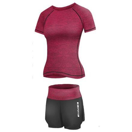 Merco Runner Short 2W fitness set plum Merco